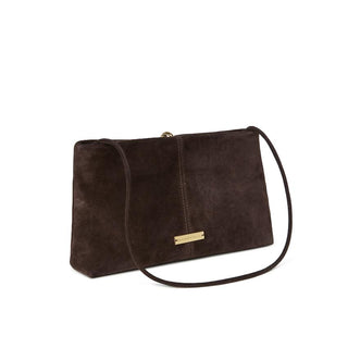 Loeffler Randall - Corrine Brown Suede Gathered Clutch