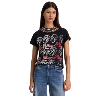 Alice + Olivia - Maxie Embell Cropped Band Tee