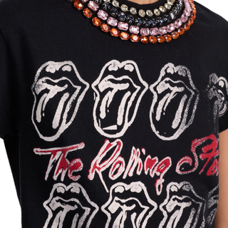 Alice + Olivia - Maxie Embell Cropped Band Tee