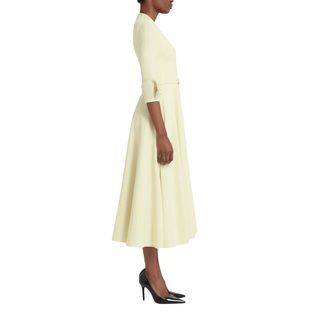 Ellis Midi Dress in Buttermilk