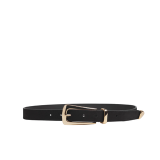 Favorite Daughter - The Suede Statement Belt in Black Gold