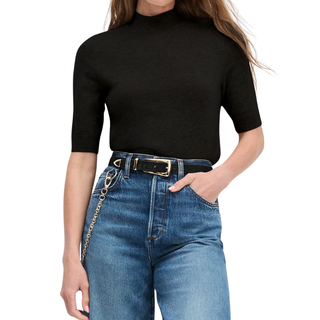 Favorite Daughter - The Suede Statement Belt in Black Gold