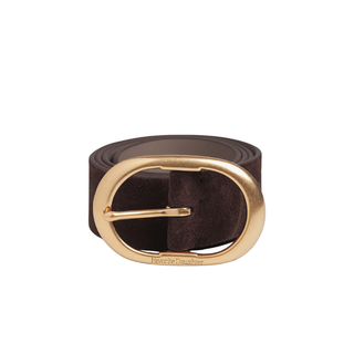 Favorite Daughter - The Suede Jean Belt in Chocolate Antique