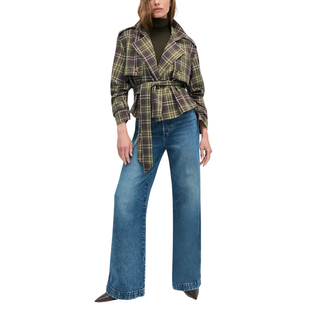 Favorite Daughter - The Cropped Charles Trench in Countryside Plaid