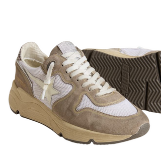 Golden Goose - Women's Running Sole suede sneakers with python heel tab
