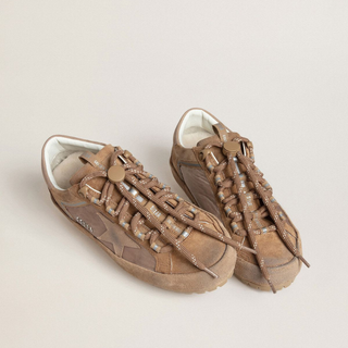 Golden Goose - Women's Super-Star Ski in Dolmias and caramel suede with marble nubuck star and heel tab