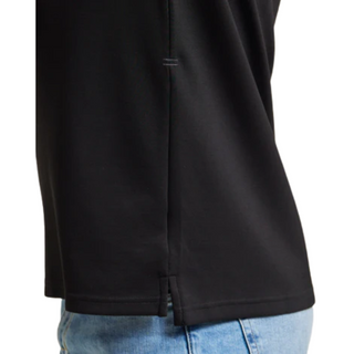 Rye 51 - The Holden Stone Washed Double Knit Long Sleeve Polo Black