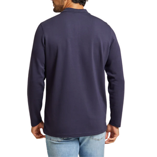 Rye 51 - The Holden Stone Washed Double Knit Long Sleeve Polo Navy