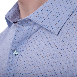 Bugatchi - Axel Geometric Shirt Air Blue