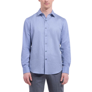 Bugatchi - Axel Geometric Shirt Air Blue