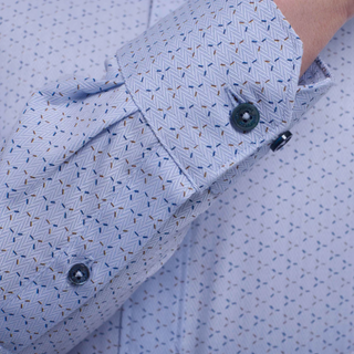 Bugatchi - Axel Geometric Shirt Air Blue