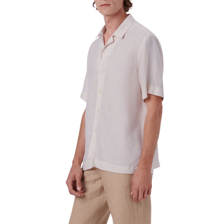 Bugatchi - Jackson Solid Linen Camp Shirt Sand