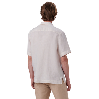 Bugatchi - Jackson Solid Linen Camp Shirt Sand