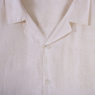 Bugatchi - Jackson Solid Linen Camp Shirt Sand