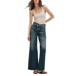 Veronica Beard - Taylor Crossover-Waistband Wide-Leg Jean