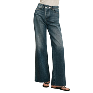 Veronica Beard - Taylor Crossover-Waistband Wide-Leg Jean
