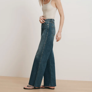 Veronica Beard - Taylor Crossover-Waistband Wide-Leg Jean