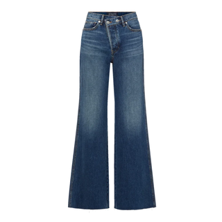 Veronica Beard - Taylor Crossover-Waistband Wide-Leg Jean