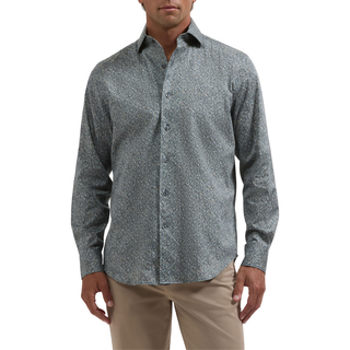 Men's L/S Alvin Woven Shaped Shirt in Olive