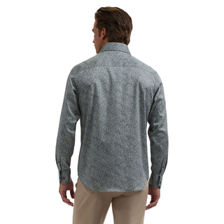 Men's L/S Alvin Woven Shaped Shirt in Olive