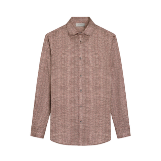 Men's L/S Alvin Woven Shaped Shirt in Sienna