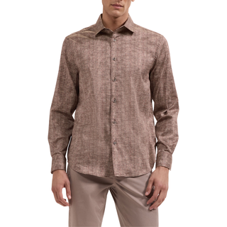 Men's L/S Alvin Woven Shaped Shirt in Sienna
