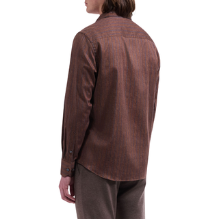 Men's L/S Axel Stripped Shirt in Sienna