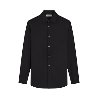 Men's L/S Julian Tonal Geometric Jacquard Shirt in Black