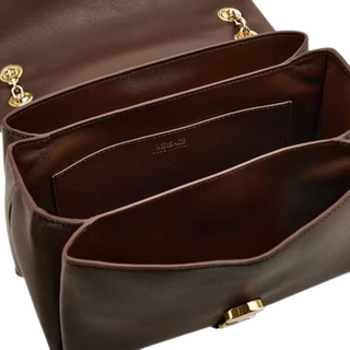 Versace - Kleio Shoulder Lamb Leather Bag Mocha/Gold