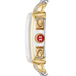 Michele -  Deco Two-Tone 18K Gold-Plated Diamond Watch
