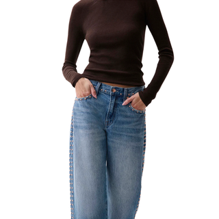 Pistola - Lexi Mid Rise Bowed Straight - Star Studded