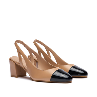 Stuart Weitzman - Sleek 50 Slingback in Smooth Calf/Patent