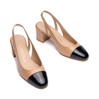Stuart Weitzman - Sleek 50 Slingback in Smooth Calf/Patent
