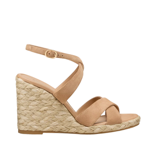Stuart Weitzman - Alyssa Wedge Sandal in New Camel Suede