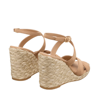 Stuart Weitzman - Alyssa Wedge Sandal in New Camel Suede