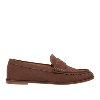 Stuart Weitzman - Spencer Loafer in Cigar Brown Suede