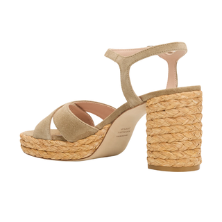 Stuart Weitzman - Dayna Platform Sandal 80 in Golden Olive