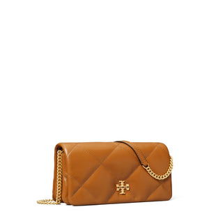 Tory Burch - Kira Diamond Quilt Chain Wallet in Classic Chesnut
