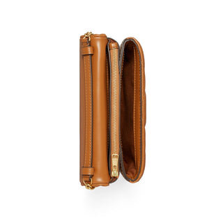 Tory Burch - Kira Diamond Quilt Chain Wallet in Classic Chesnut
