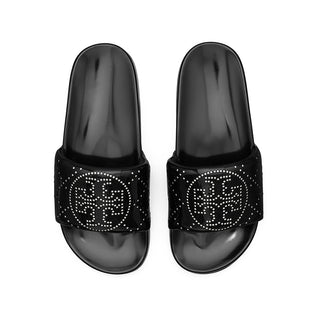 Tory Burch - Double T Pool Slide Nero/Nero