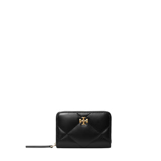 Tory Burch - Kira Diamond Quilt Small Zip Around Wallet in Black