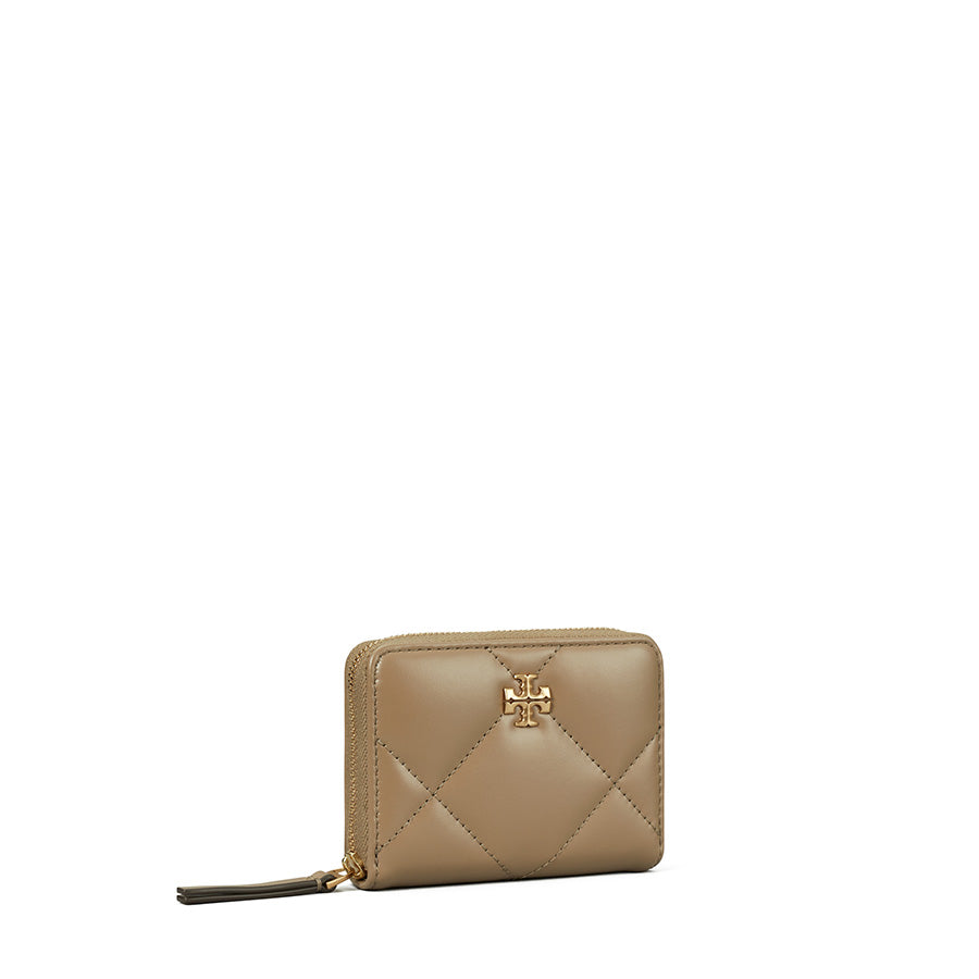 ★Tory Burch★Kira Clover Quilt Small Zip Around Wallet KIRA CLOVER DIAMOND QUILT SMALL ZIP AROUND WALLET PURPLE HEATHER