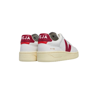 Veja - Leather White Marsala (Women)