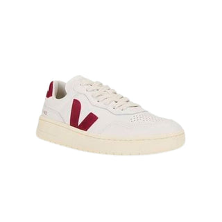 Veja - Leather White Marsala (Women)