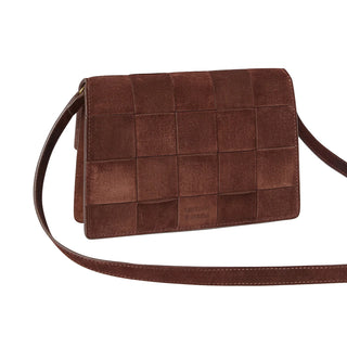 Loeffler Randall - Delphine Espresso Woven Suede Crossbody